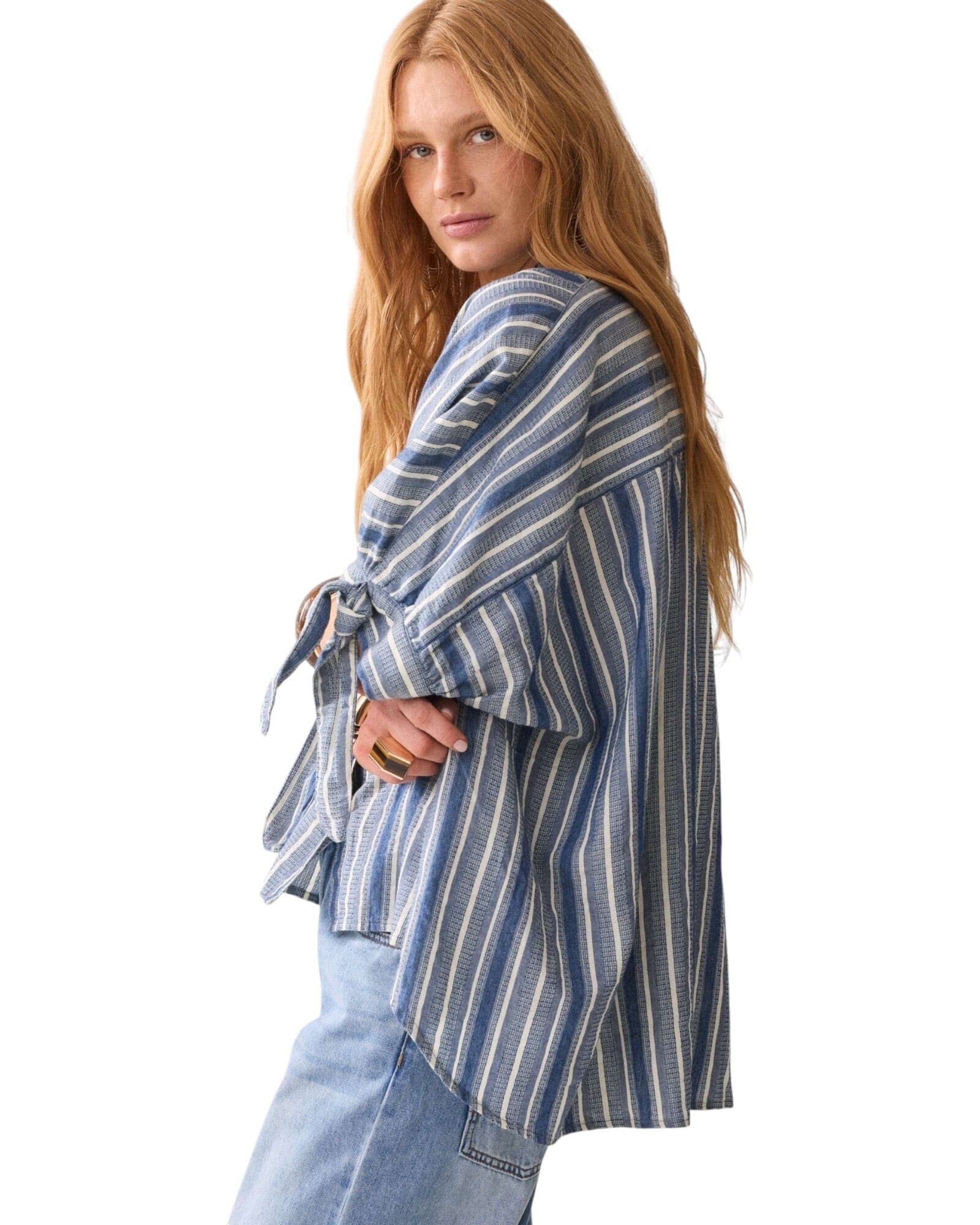 Bluse Stripe Indigo Bluse Summum Woman 