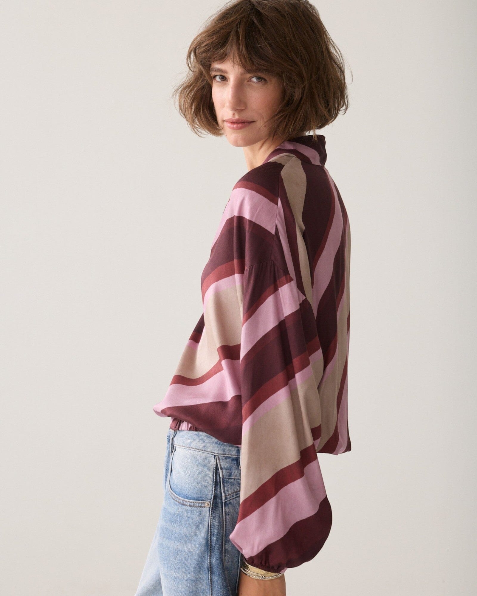 Bluse V-Neck Bluse Summum Woman 