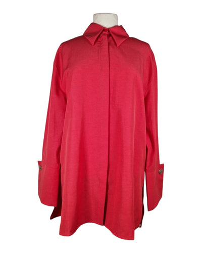 Bluse Wide Cuff Long Bluse Kolibri Ulm Korallrot 36 