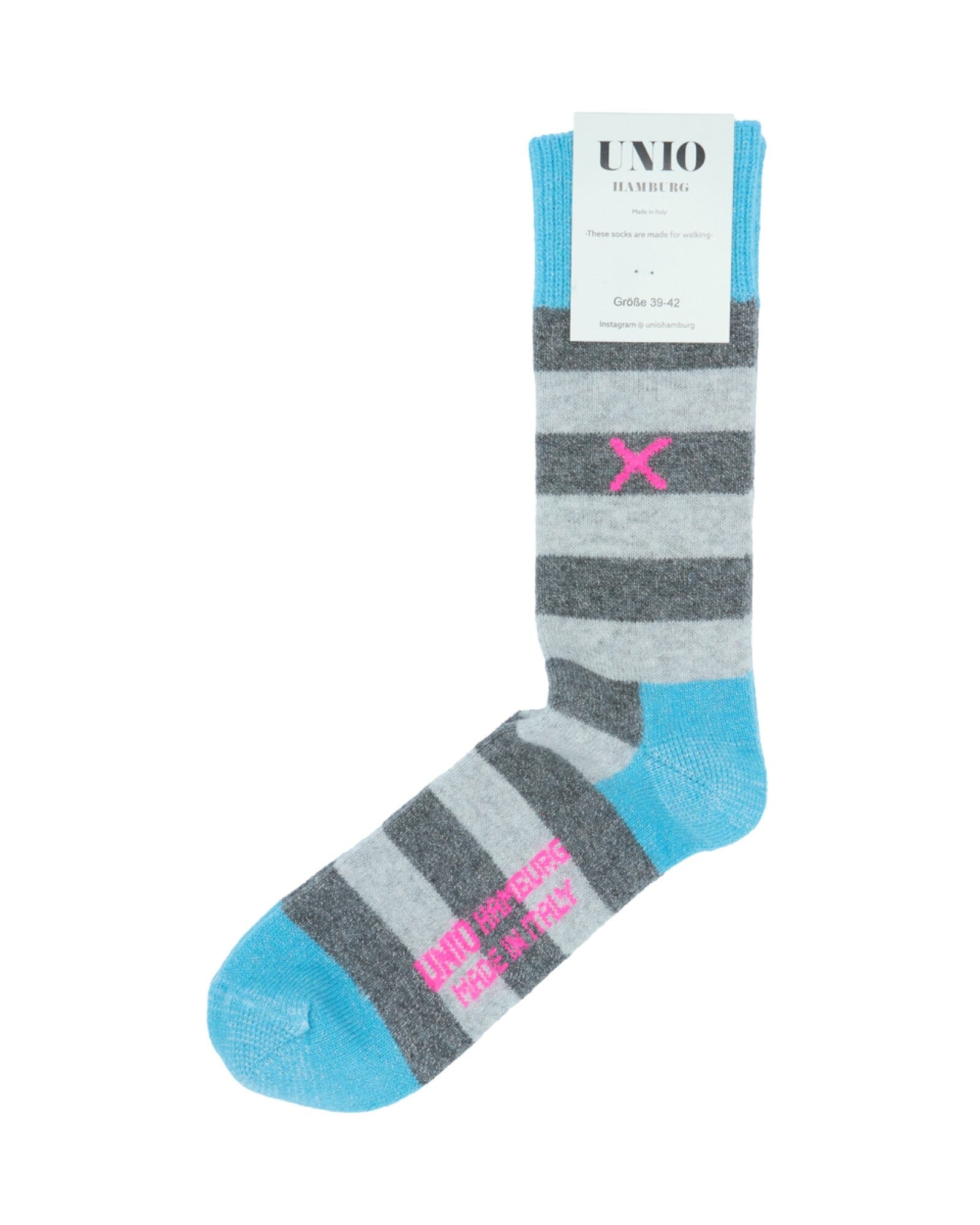 Cosy Glitzi Socken UNIO 04 blue anthra grey 36-38 