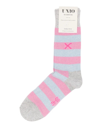 Cosy Glitzi Socken UNIO 06 Grey-Rose-Aqua 36-38 