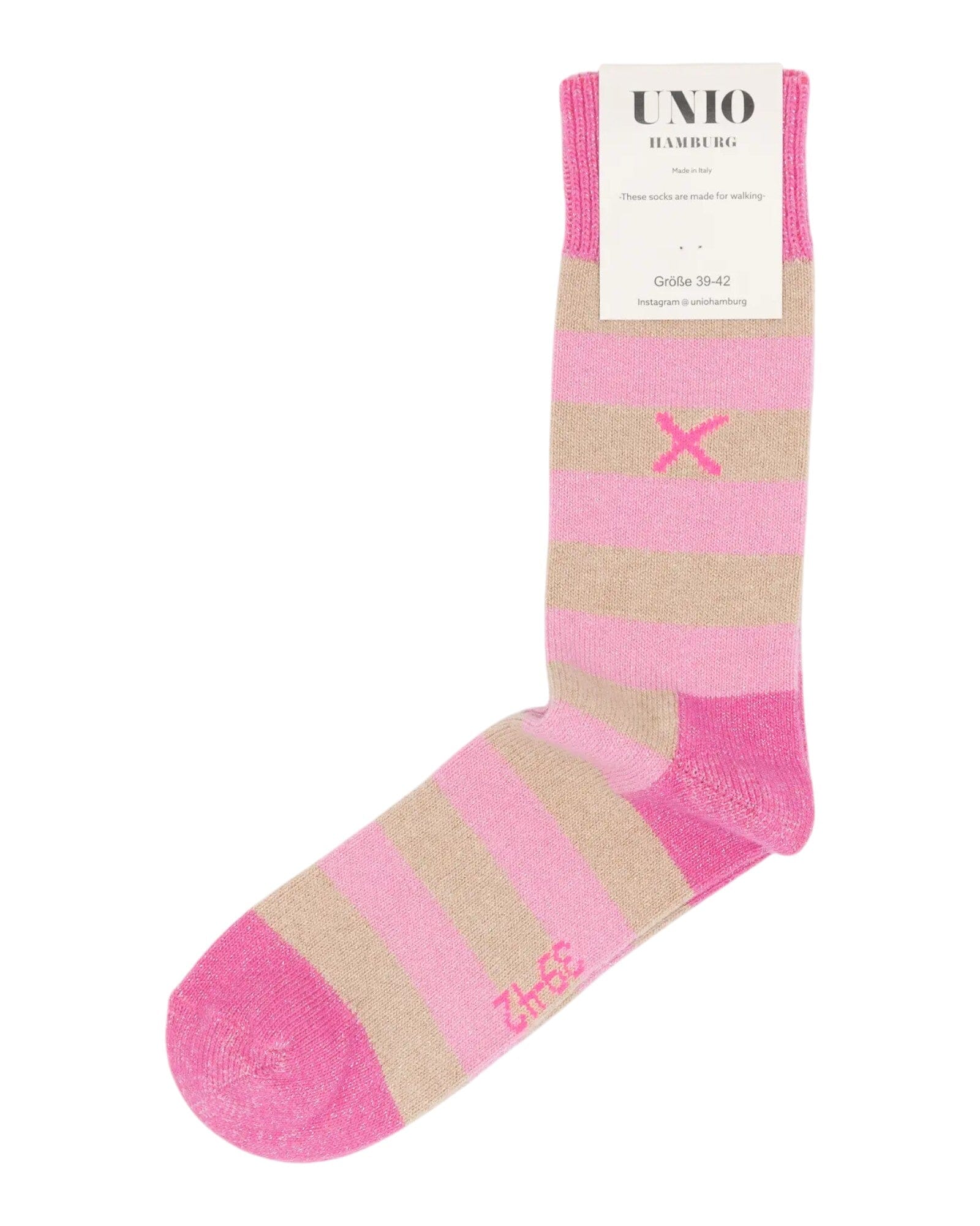 Cosy Glitzi Socken UNIO 07 Barbie-Toast-rose 36-38 