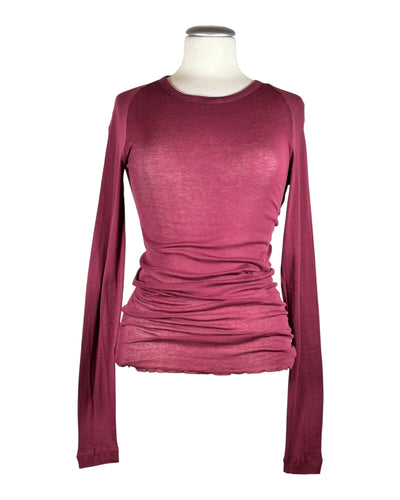 Cotton Elvira Shirt Seamless Basic Burgundy S/M 