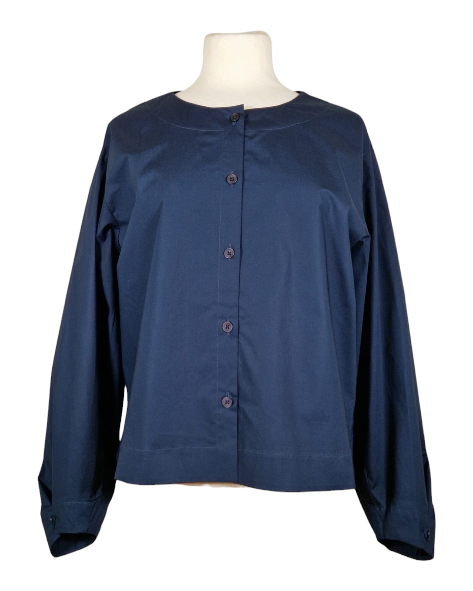 Cotton Strech Bluse Japan Bluse Hindahl & Skudelny Darknavy S 