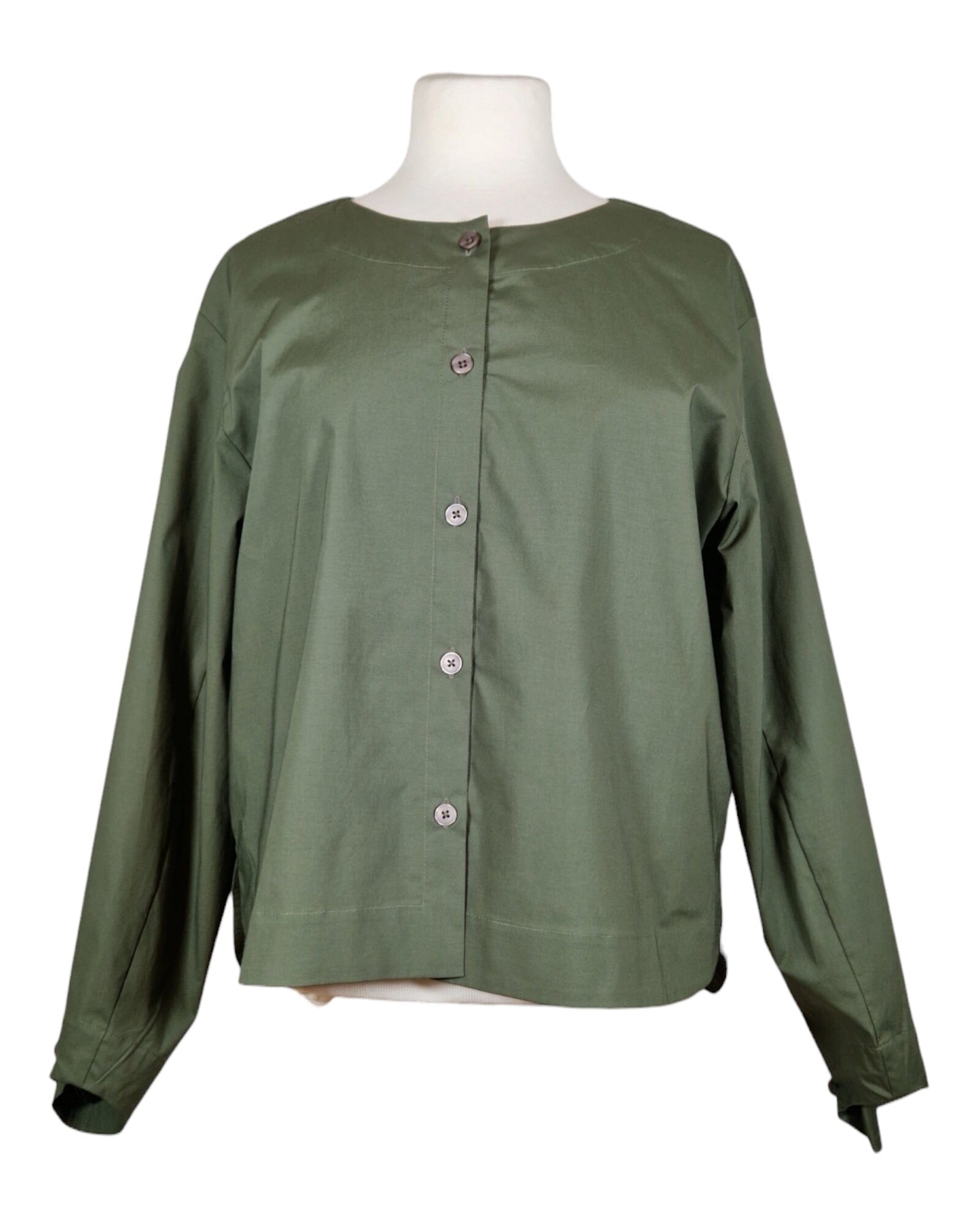 Cotton Strech Bluse Japan Bluse Hindahl & Skudelny Olive S 