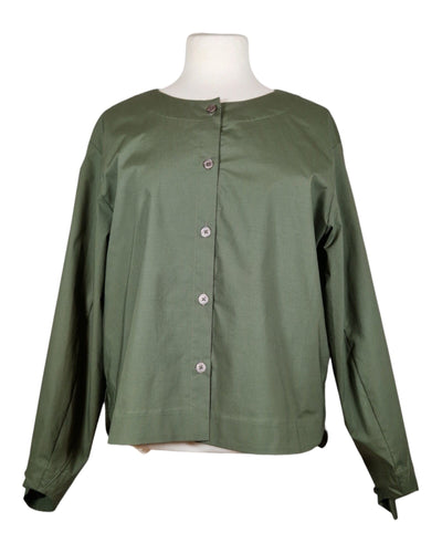 Cotton Strech Bluse Japan Bluse Hindahl & Skudelny Olive S 