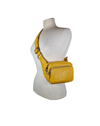Crossbody Bag Elegant Sportlich Klein Tasche Kolibri Ulm Gelb ca. 20x15cm 