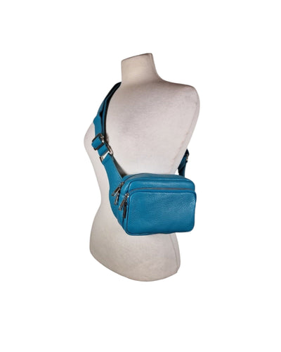 Crossbody Bag Elegant Sportlich Klein Tasche Kolibri Ulm Petrol ca. 20x15cm 