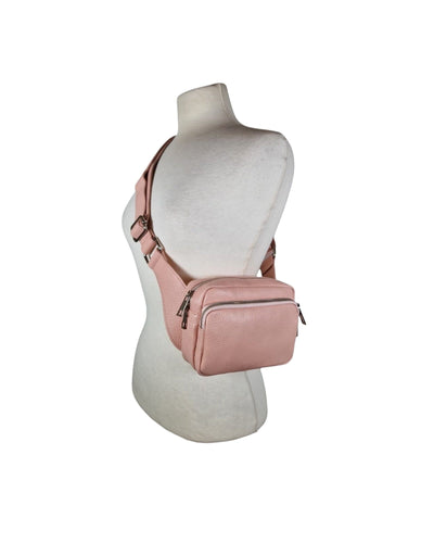 Crossbody Bag Elegant Sportlich Klein Tasche Kolibri Ulm Rose ca. 20x15cm 