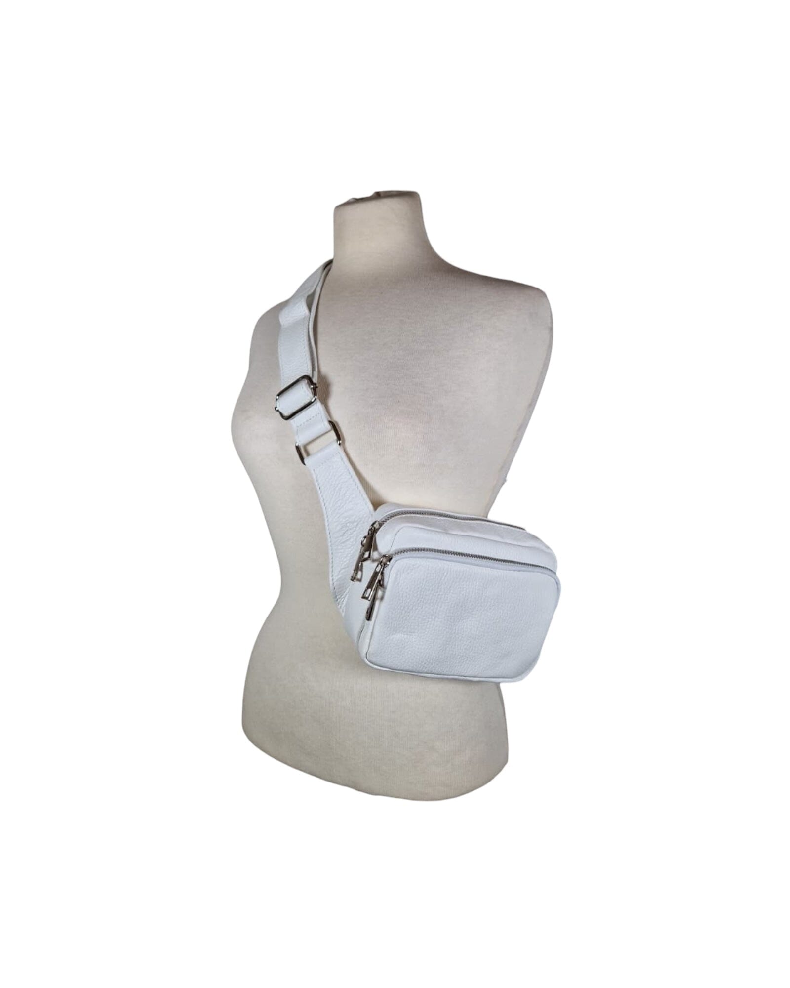 Crossbody Bag Elegant Sportlich Klein Tasche Kolibri Ulm Weiß ca. 20x15cm 