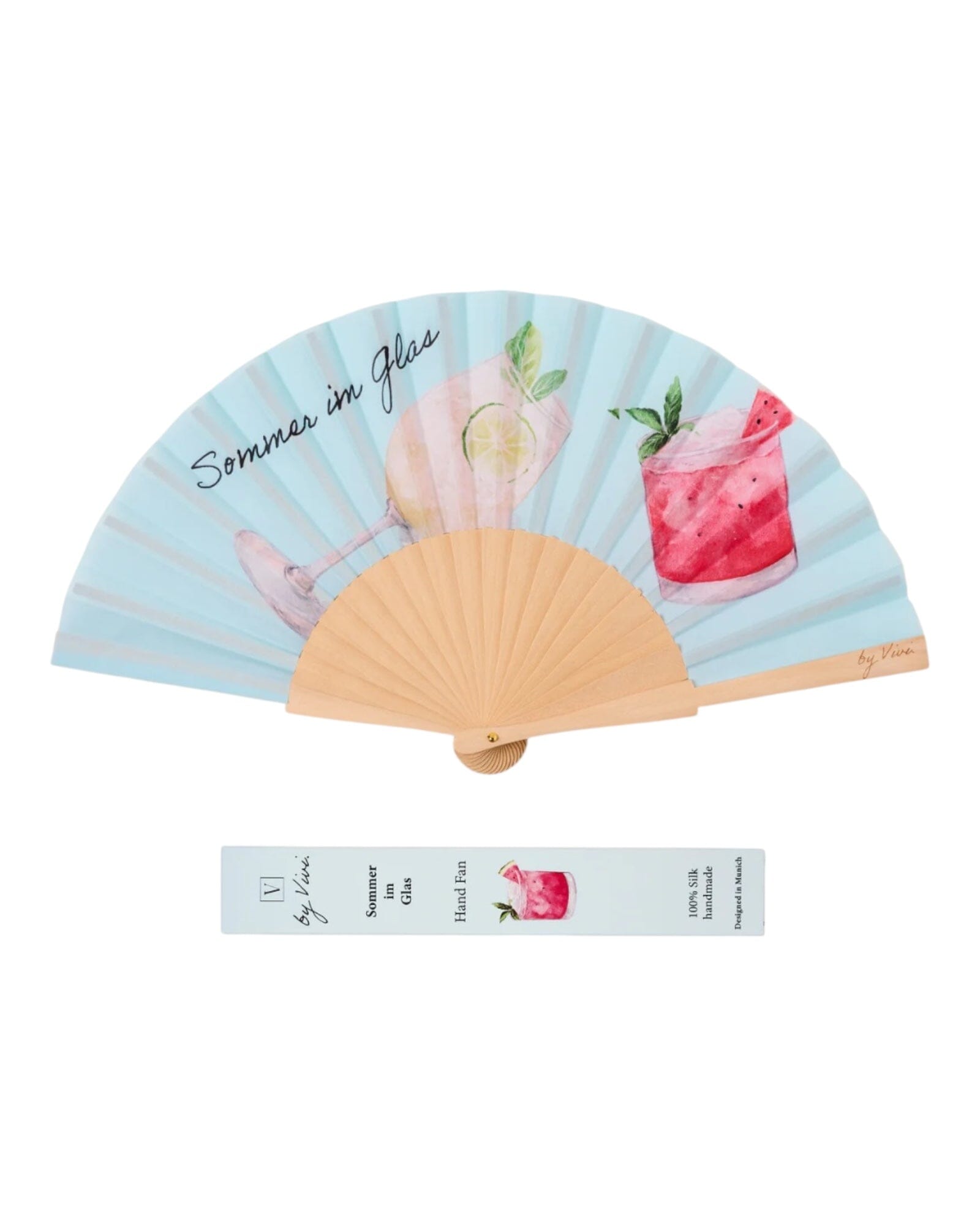 Fächer Summer in Glas Fächer by Vivi. Blau/Bunt Einheitsgröße 