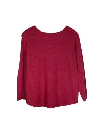 Fashion Rundhals Langarm Pullover Kolibri Ulm Dunkelrot Einheitsgröße 