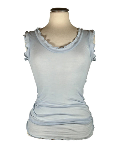Flounce Top Seamless Basic Hazy Sky S/M 