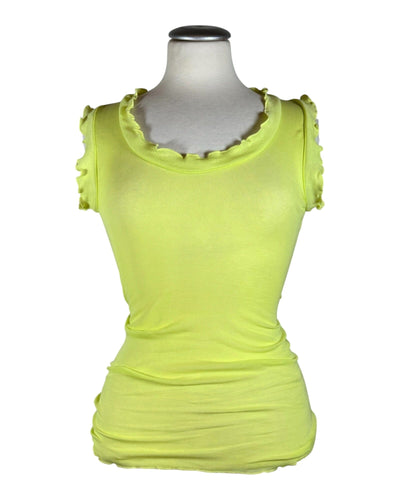 Flounce Top Seamless Basic Neon Yellow S/M 