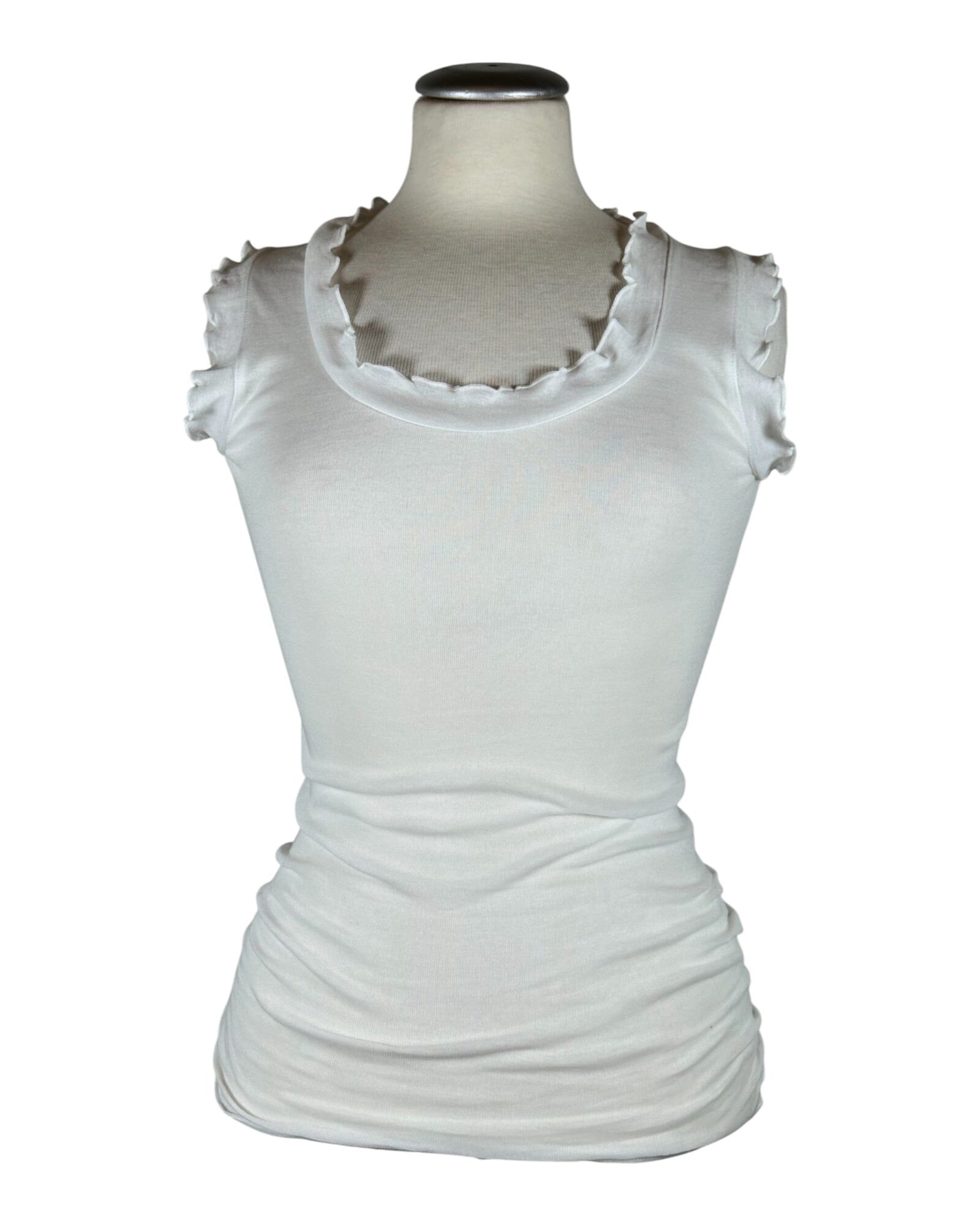 Flounce Top Seamless Basic Off White S/M 