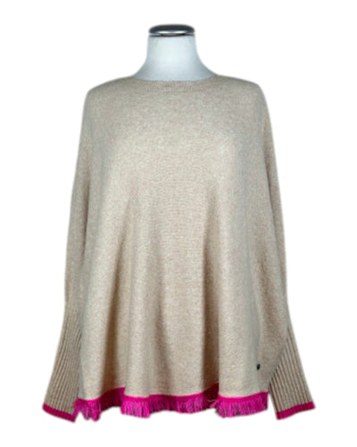 Fransenpullover Oversized Pullover Grace 110 Beige S 