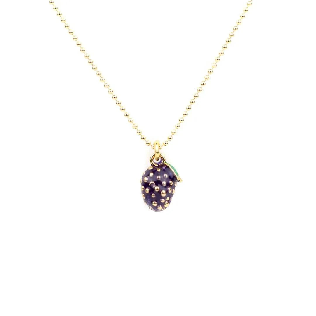 Frutta Kette inrosa Brombeere Kette 40 - 42,5cm, Frucht 0,5cm 