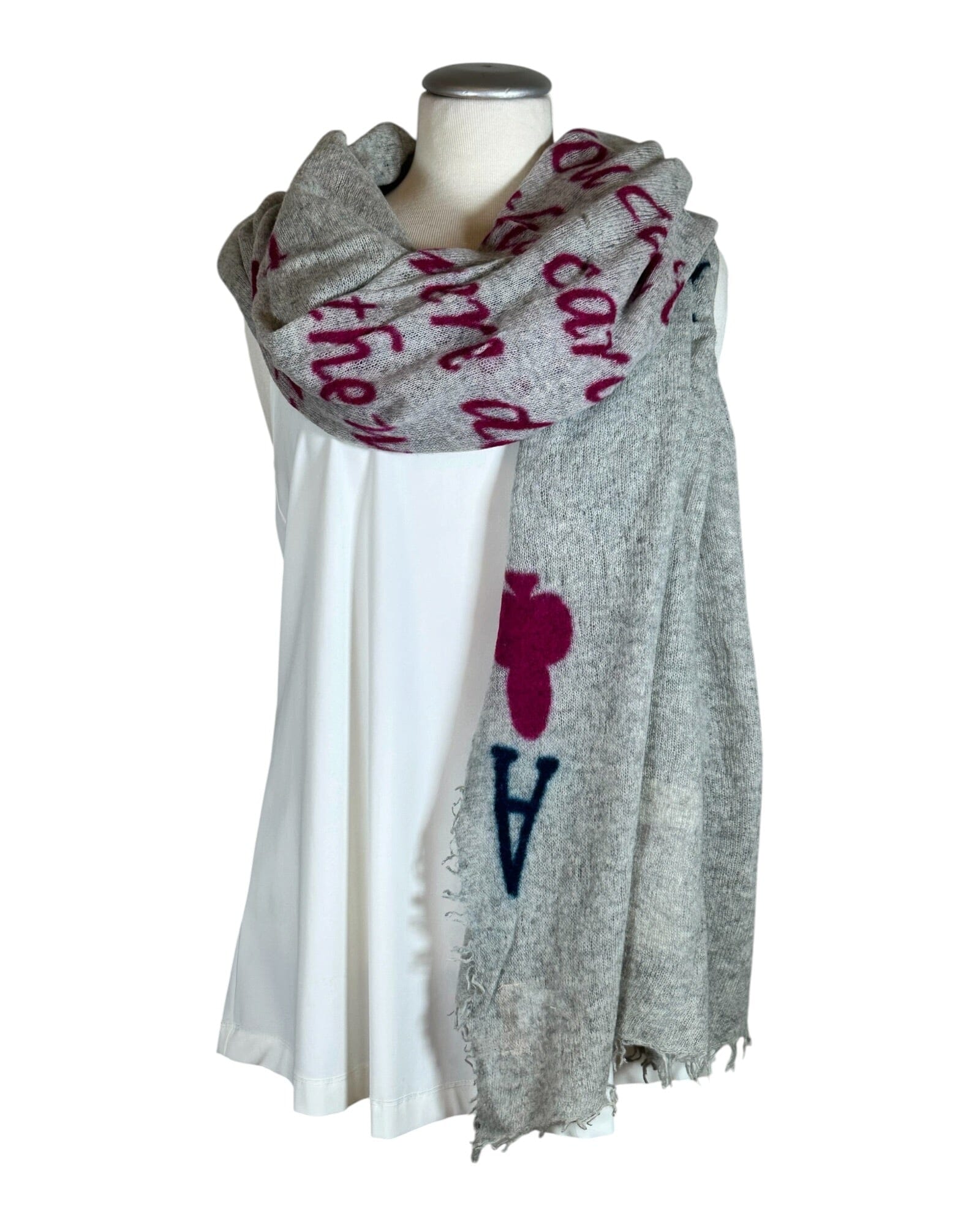 Gamble Kaschmirschal Mala Alisha Grey Melange 80x190 cm 