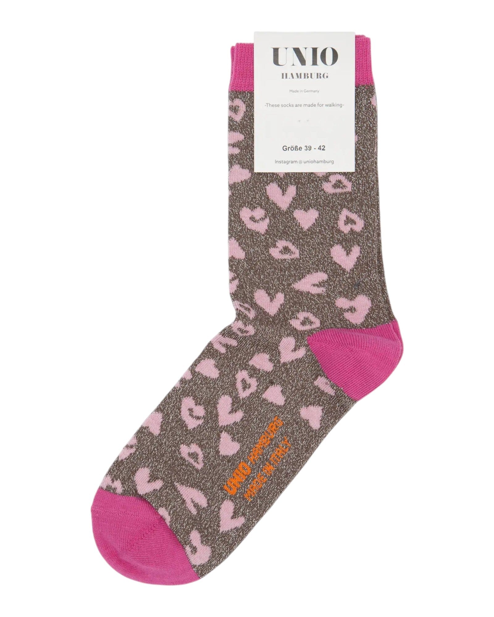 Glam Leo Socken UNIO 09 Taupe-Rose 36-38 