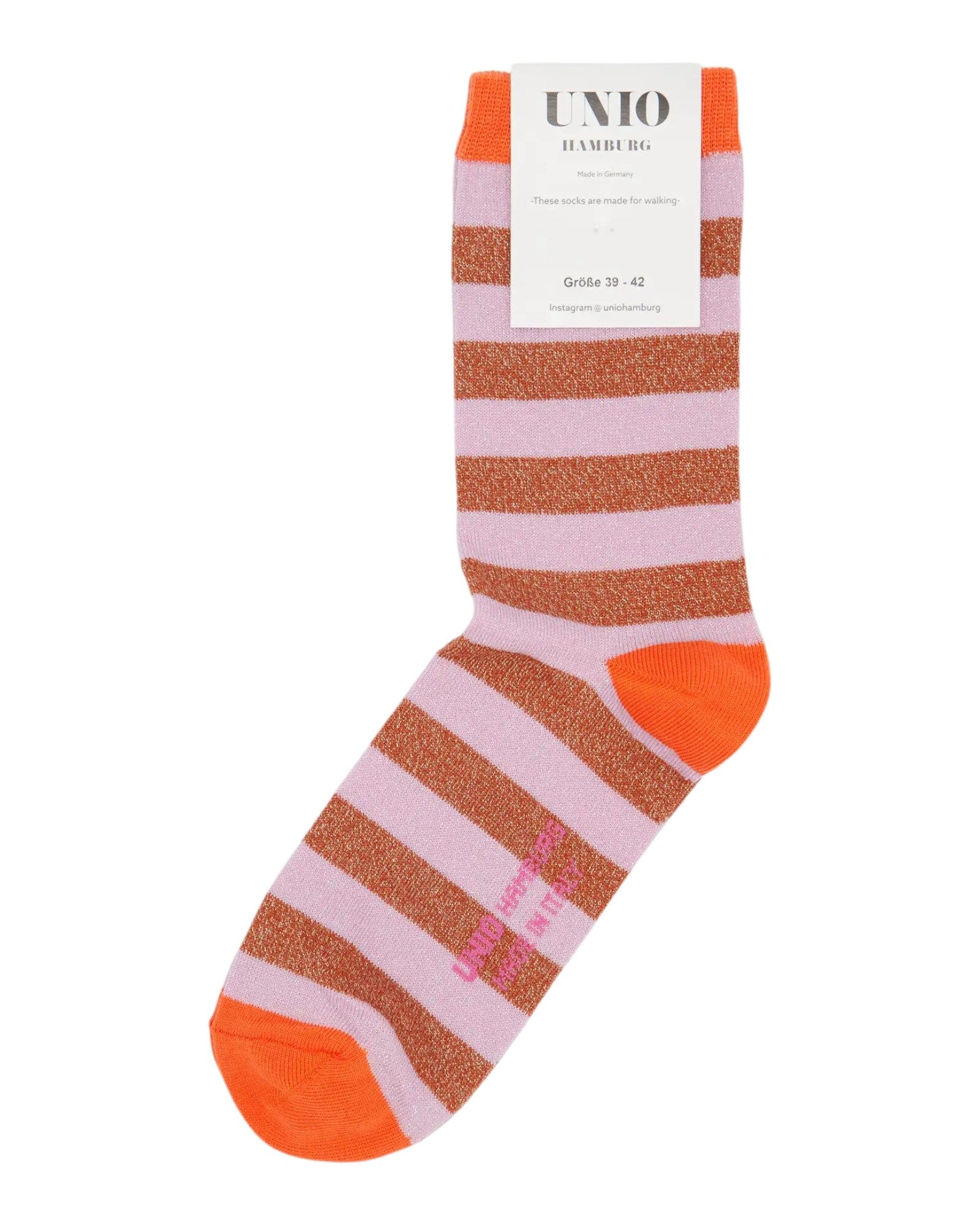 Glam Ringel Socken UNIO 02 Orange-rose-pumpkin 36-38 