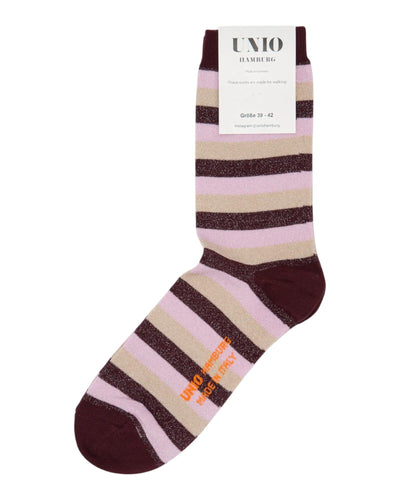 Glam Stripe Socken UNIO 07 Multi Bordeaux 36-38 