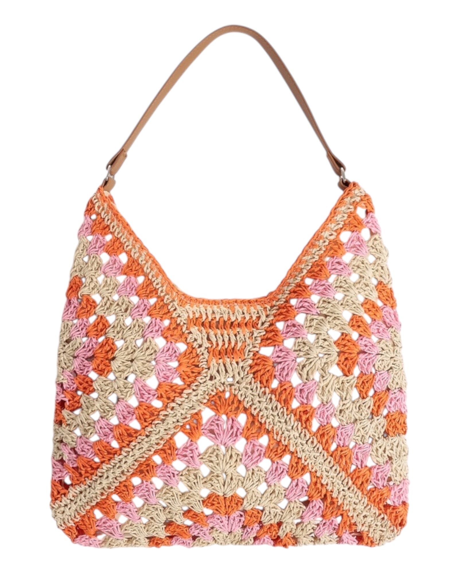 Häkelstrandtasche zweifarbig Strandtasche ADMAS 