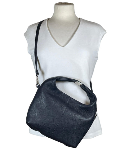 Henkeltasche Metallverschluss Handtasche Kolibri Ulm Marine ca. 24cmx 22cm 