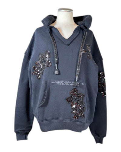 Hoodie Hoodie Grace 300 Black S 