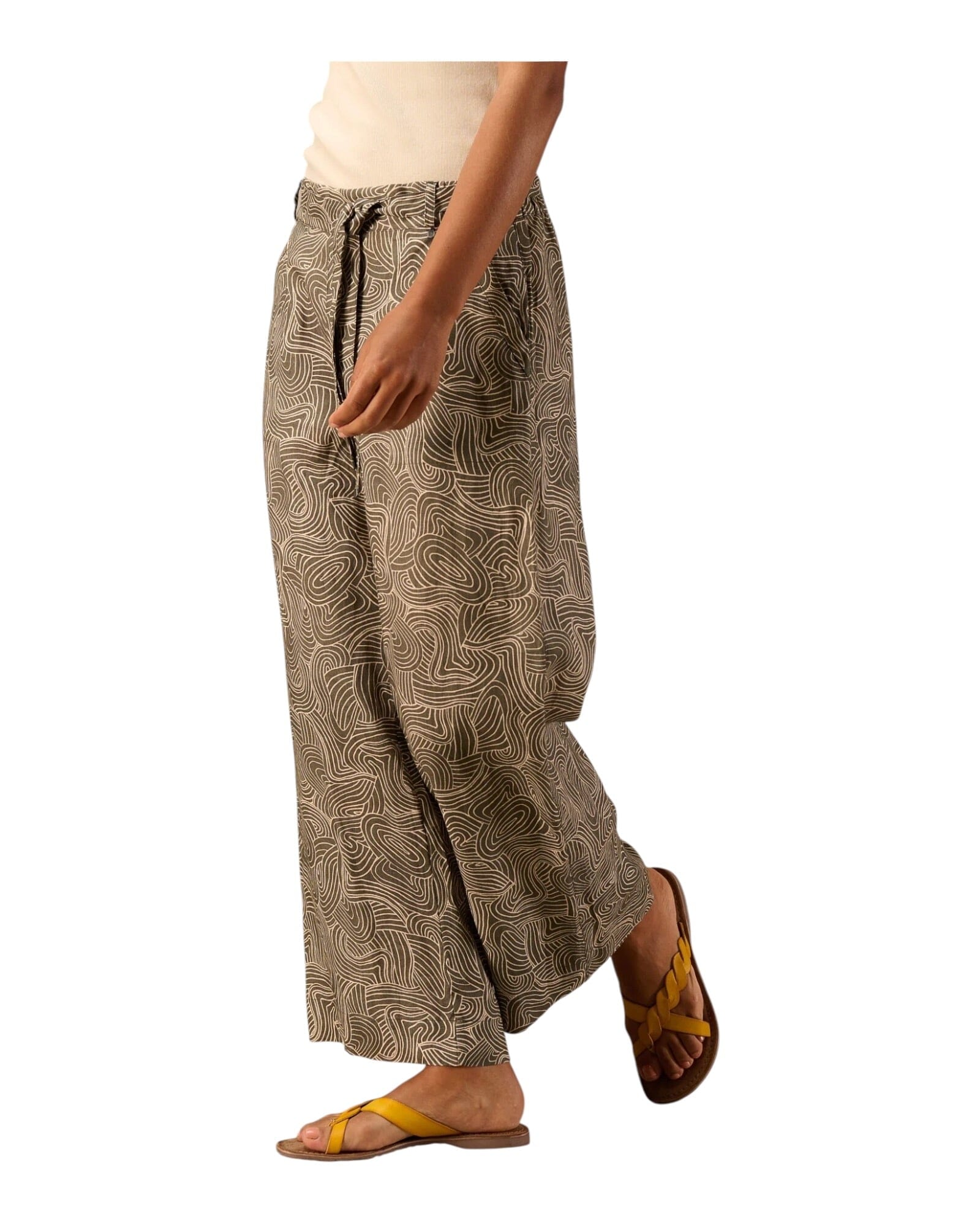 Hose mit weitem Bein Hose Nile Olive XS 