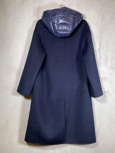 Idalina Wollmantel gepatcht mit Nylon-Kapuze Mantel Lieblingsstück 