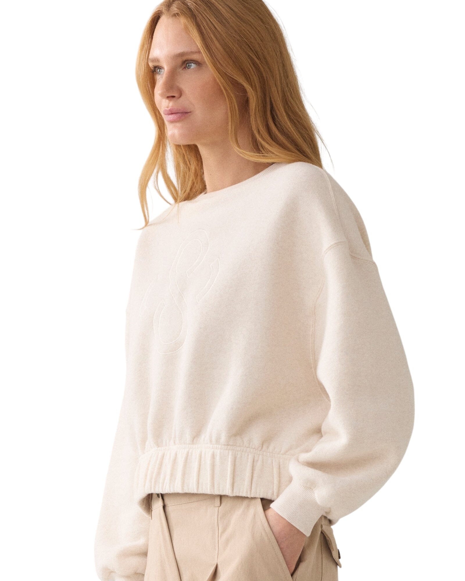 Jersey Boxy Sweat Sweatshirt Summum Woman 