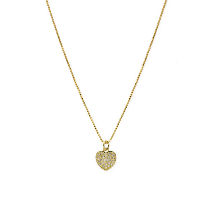 Kette Jette Kette inrosa Gold 40-42cm, Herz 1cm 