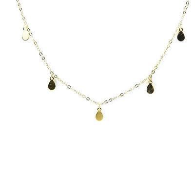 Kette Juna Kette inrosa Gold Kette 40 – 43 cm, Plättchen 0,6 cm 