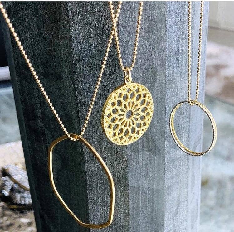 Kette Leni 925er Si 2 Ringe Groß Kette inrosa 