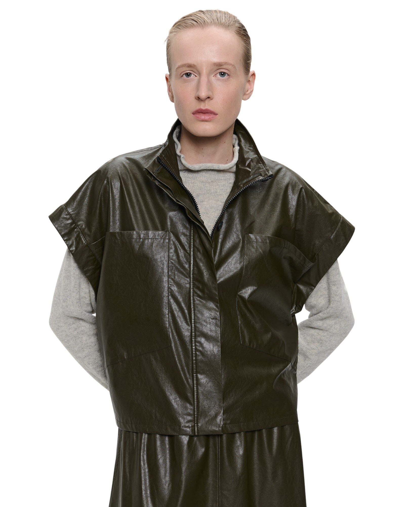 Leather Bluse Weste Jane Lushka 