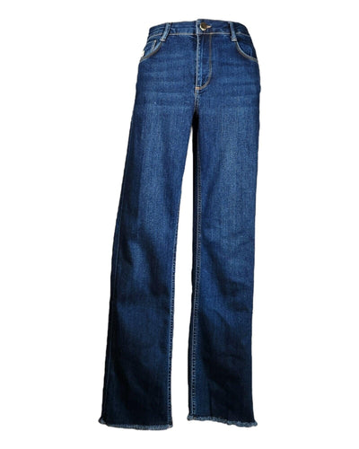 Lindenhof Kick Flare Jeanshose Goldgarn Denim 