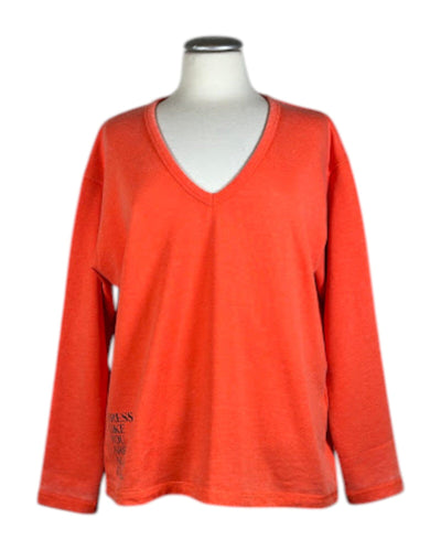 Longsleeve V-Neck Sweatshirt Grace 458 Orange S 
