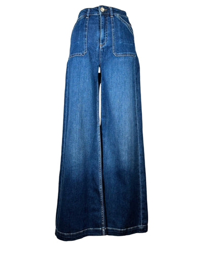 Luisenpark Jeanshose Goldgarn Denim Midblue W26 