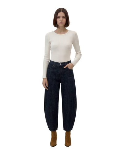 Luzenberg Classic Barrel Jeanshose Goldgarn Denim Darkblue W26/Short 