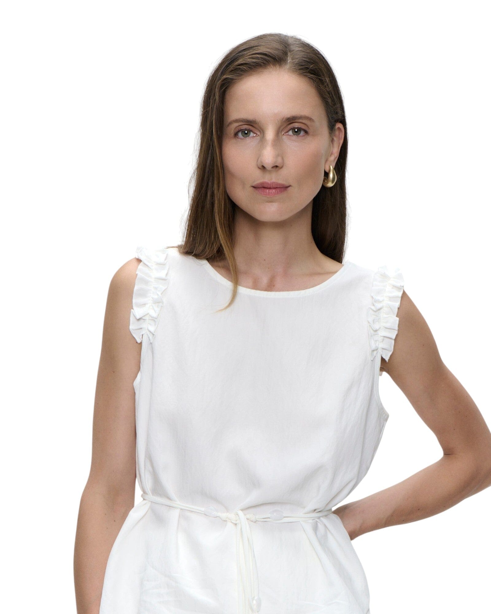Masako Viscose Top Top Jane Lushka White 1 S 