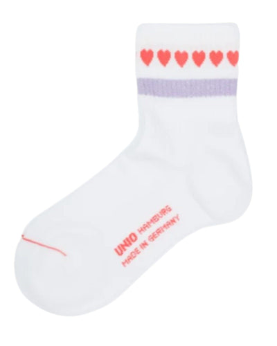 Mini Glitzi Socken UNIO 02 white-orange-lavender 36-38 
