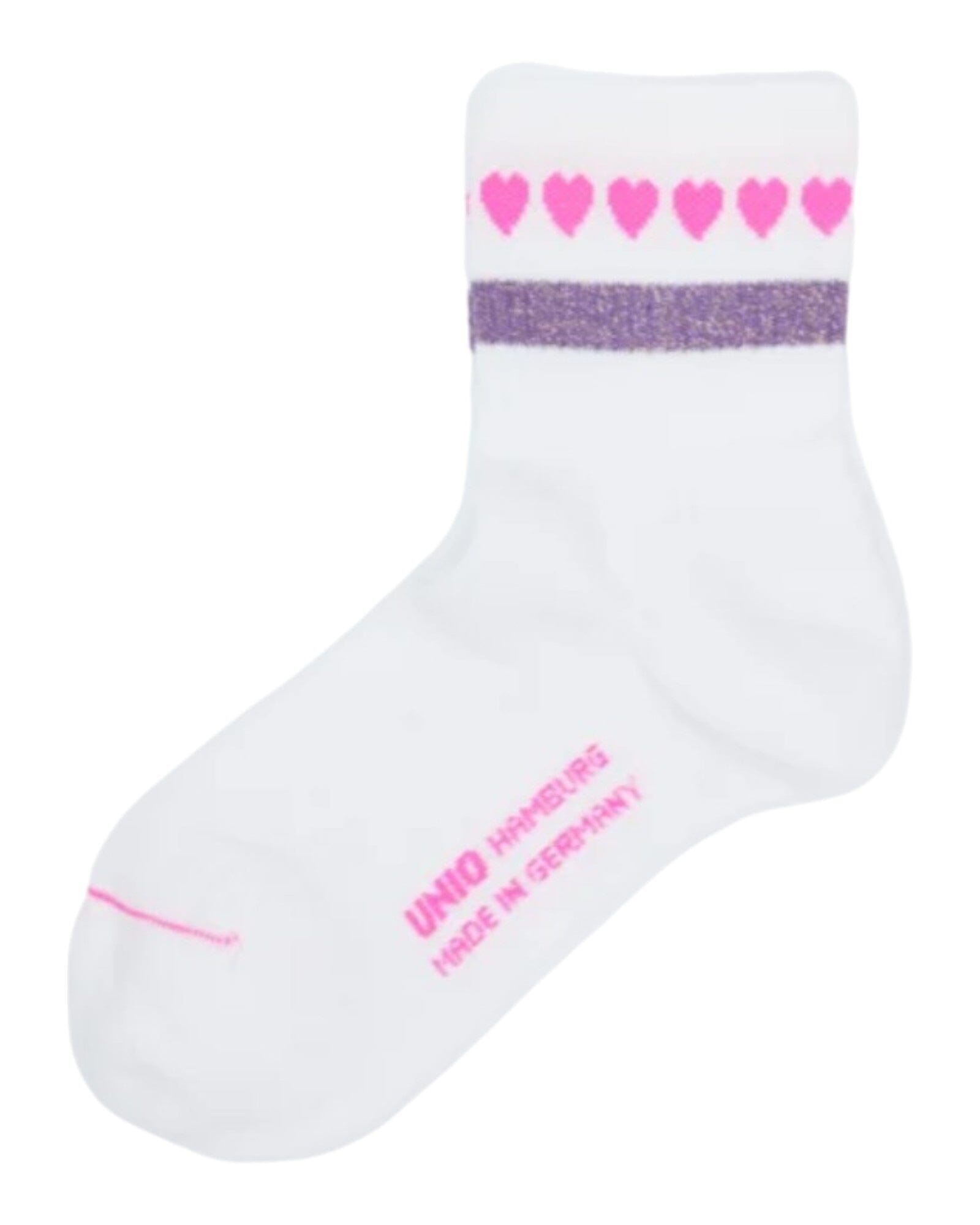 Mini Glitzi Socken UNIO 07 White-Barbie-Bordeaux 36-38 