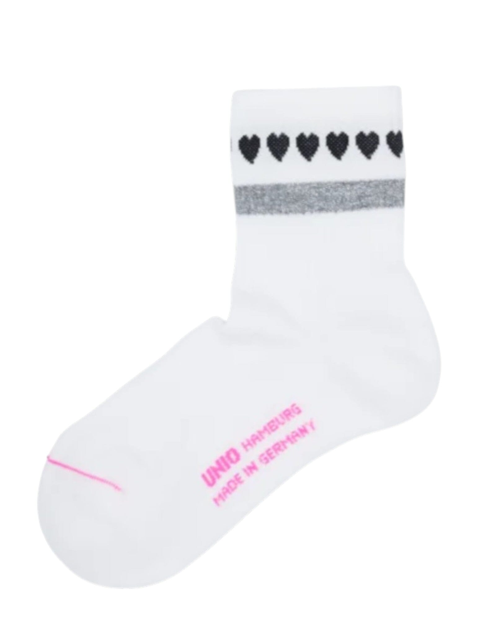 Mini Glitzi Socken UNIO 09 White-Black-Silver 36-38 
