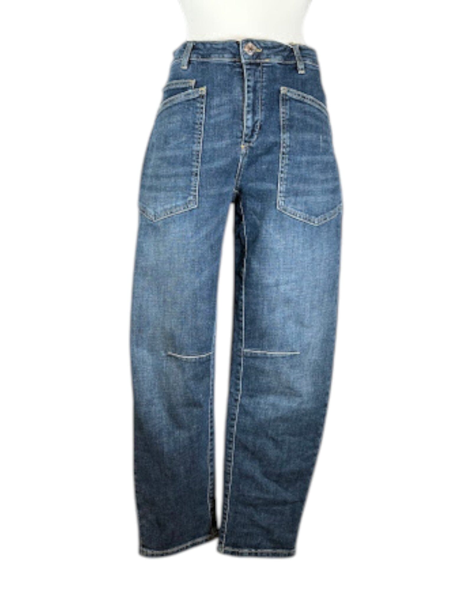 Neuostheim Relaxed Fit Jeanshose Goldgarn Denim Vintageblue W26/Short 