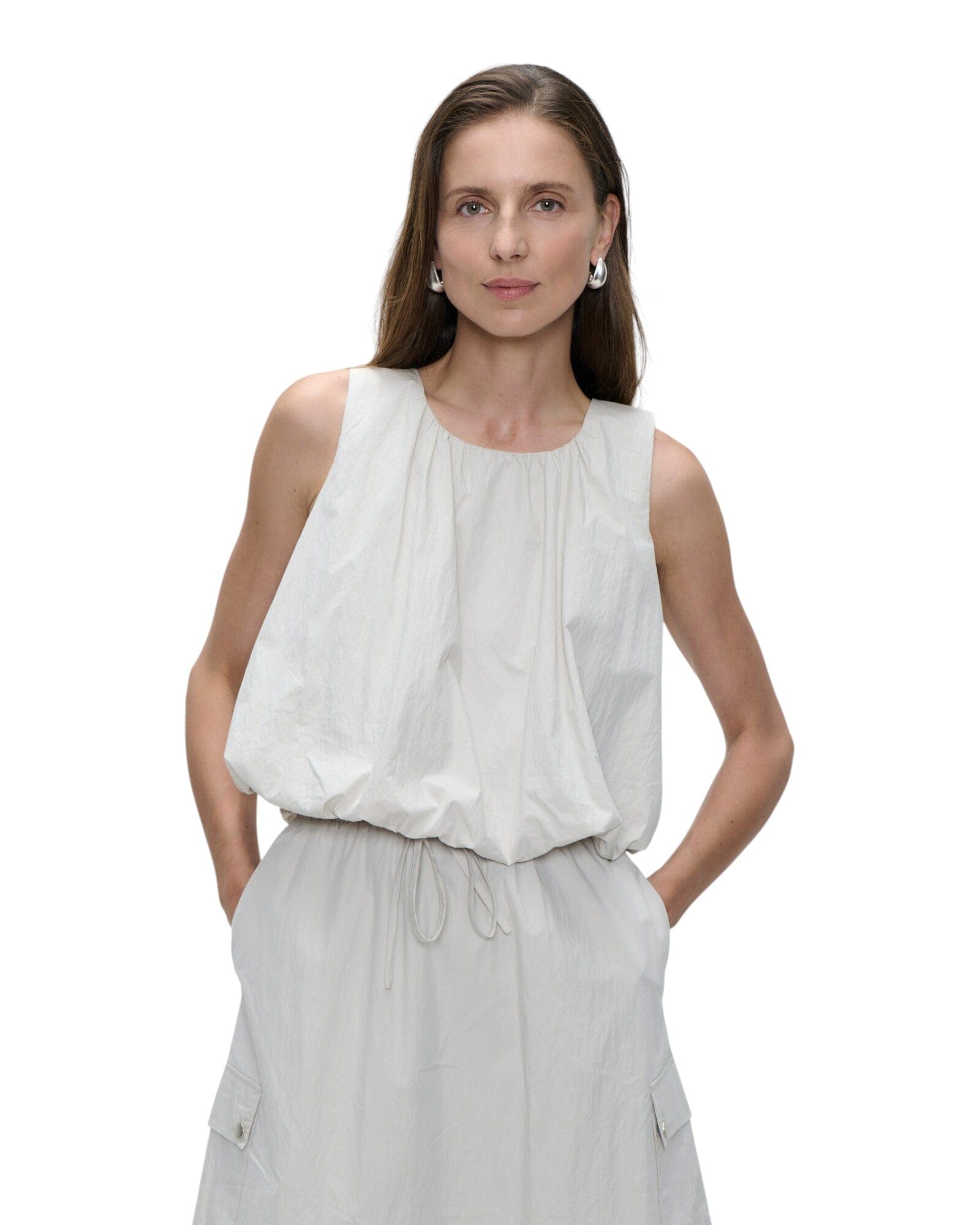 Nori Cotton Top Jane Lushka 95 Light Grey S 