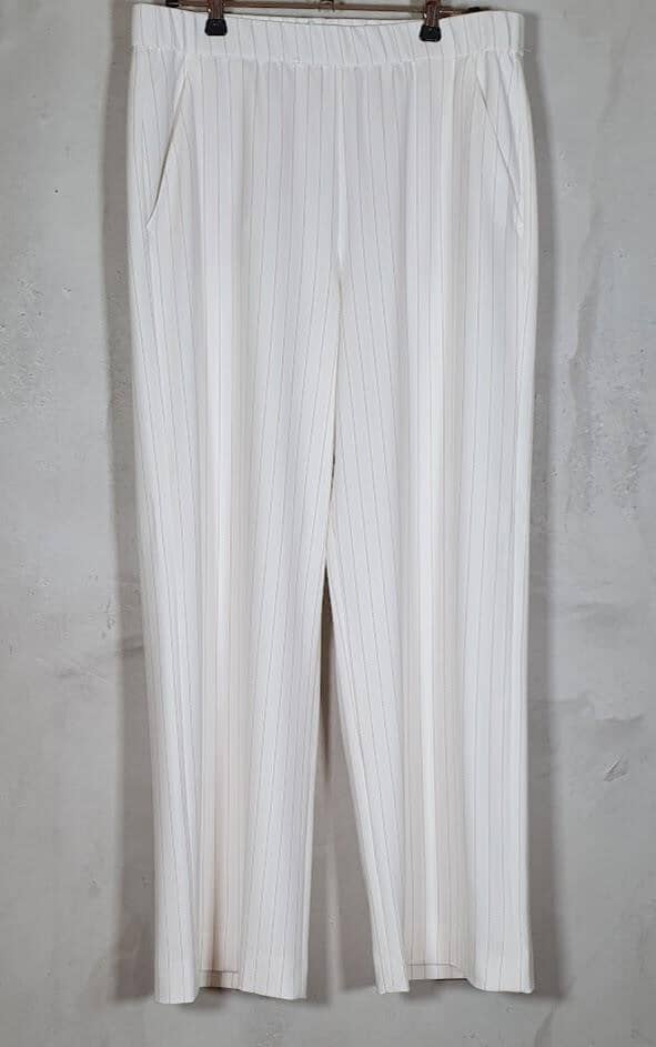 Paline 6/8 Pin-Stripe Crepe Hose Raffaello Rossi 011 Weiß gemustert 34 