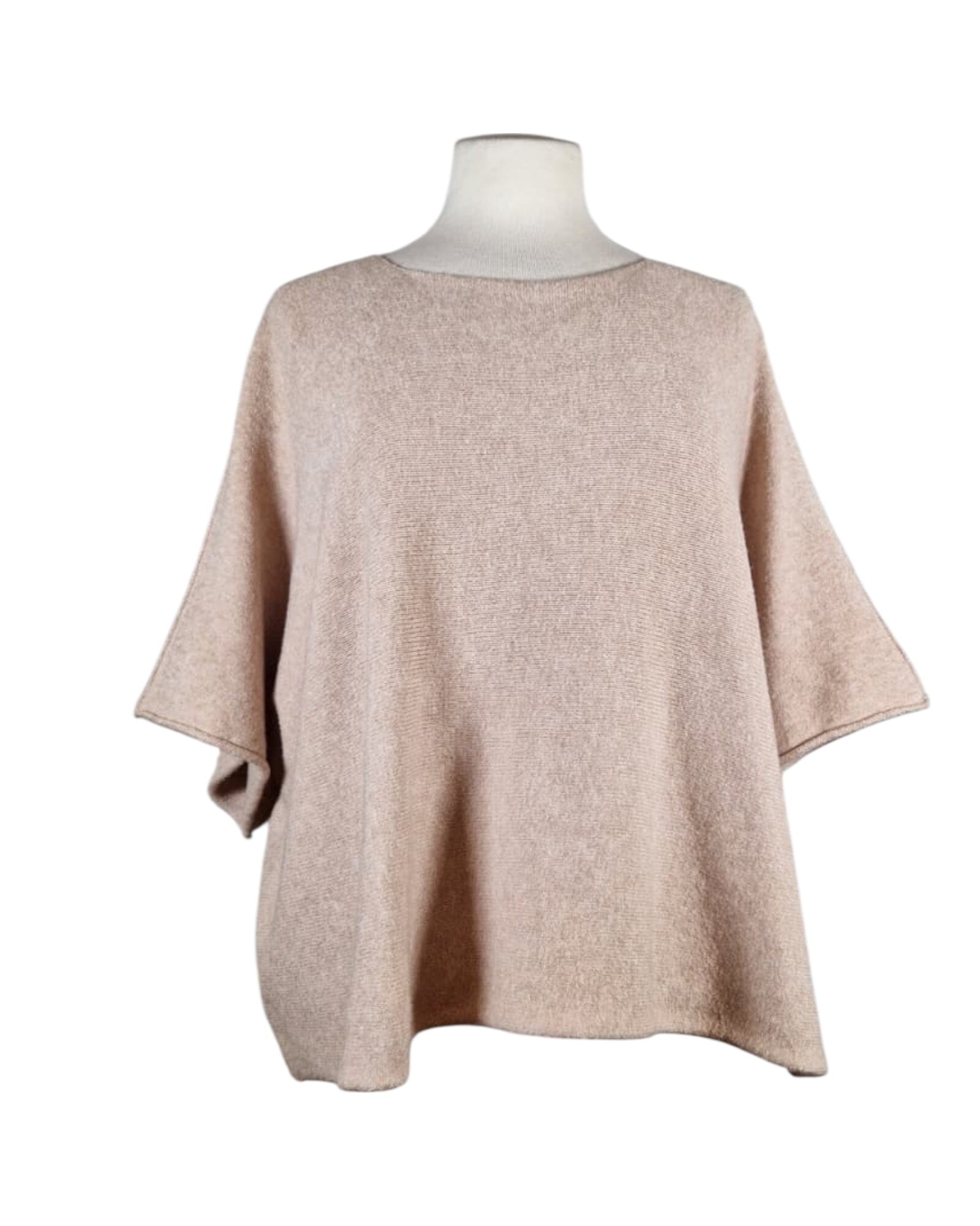 Poncho Pullover Pullover Kolibri Ulm Dunkelbeige Einheitsgröße 