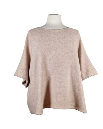 Poncho Pullover Pullover Kolibri Ulm Dunkelbeige Einheitsgröße 