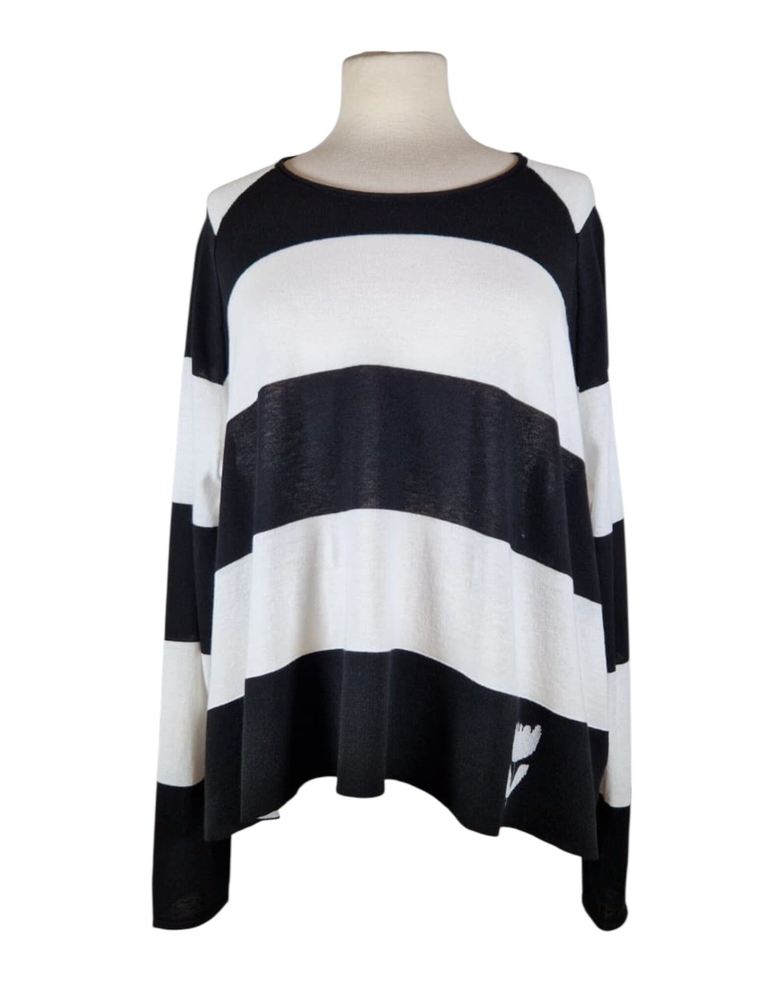 Pullover Pullover Rundholz Black Label 109 Black Offwhite S 