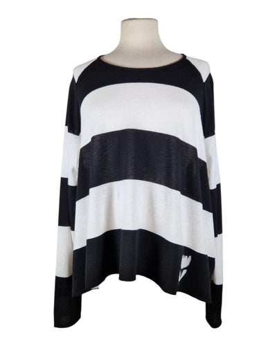 Pullover Pullover Rundholz Black Label 109 Black Offwhite S 